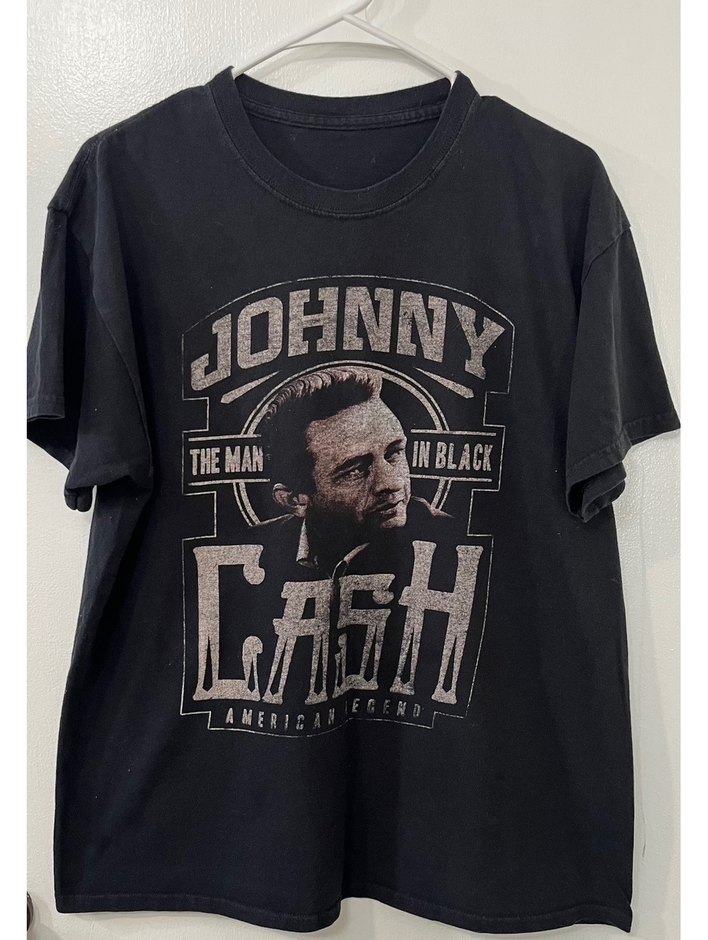 Johnny Cash black graphic T-shirt